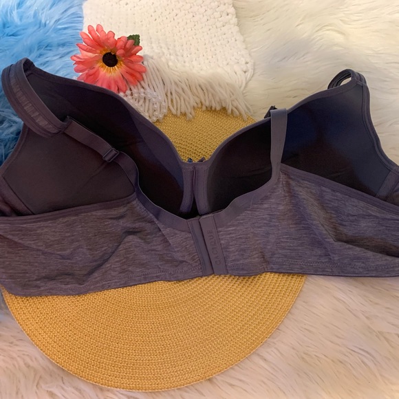 Lane Bryant Cacique Cadet Blue Underwire Sports Bra 50B - Picture 2 of 6